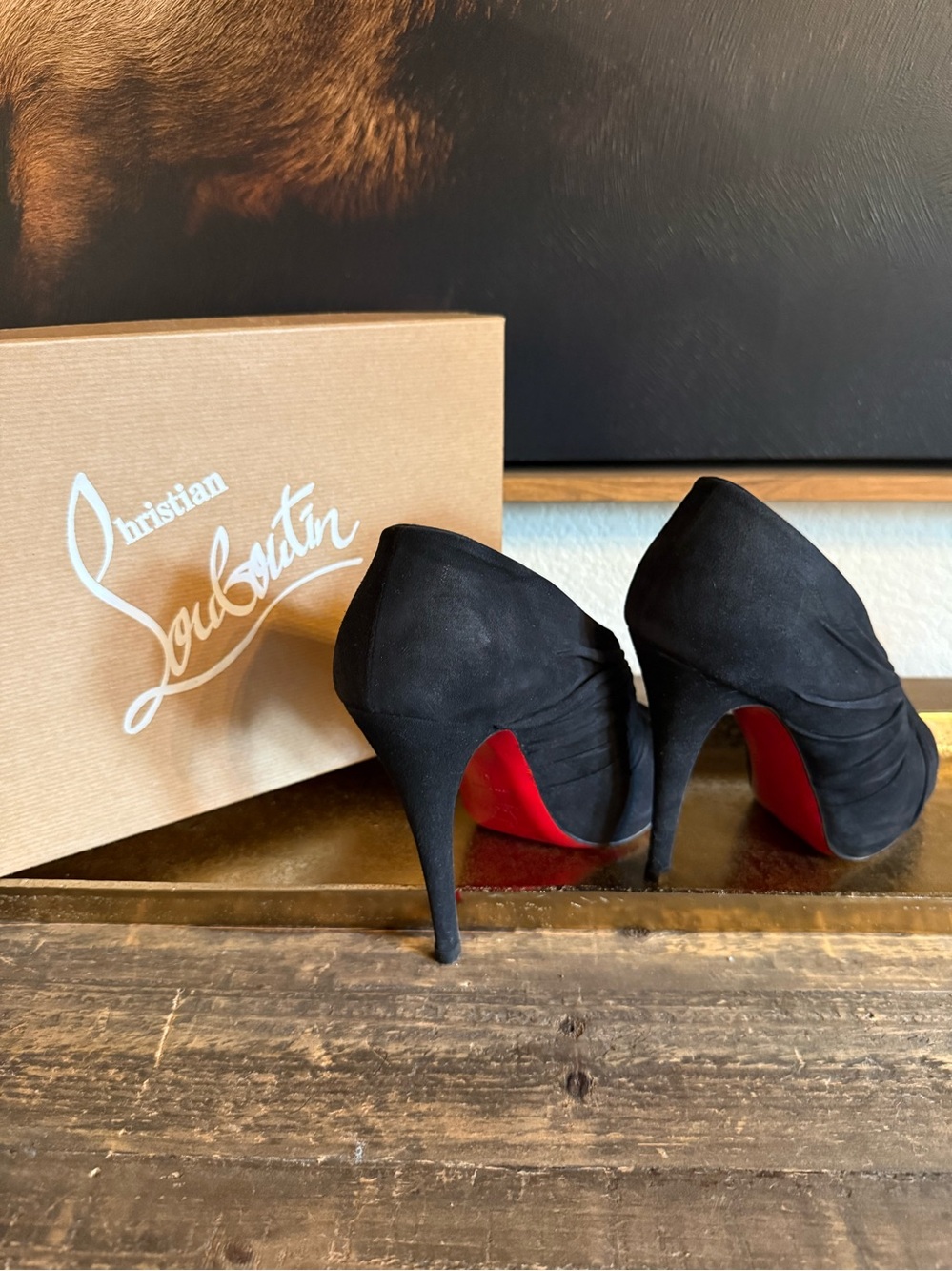 Christian Louboutin Manchon 120 open toe bootie sz 40